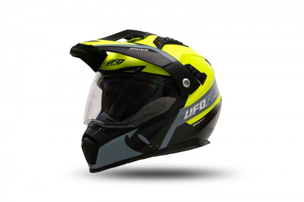 Casco motocross Aries nero e giallo fluo - Caschi - HE13500-DK - Ufo Plast