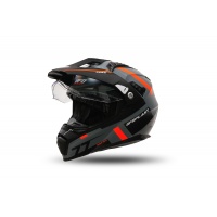 Casco motocross Aries grigio e arancione - Caschi - HE13500-EF - Ufo Plast