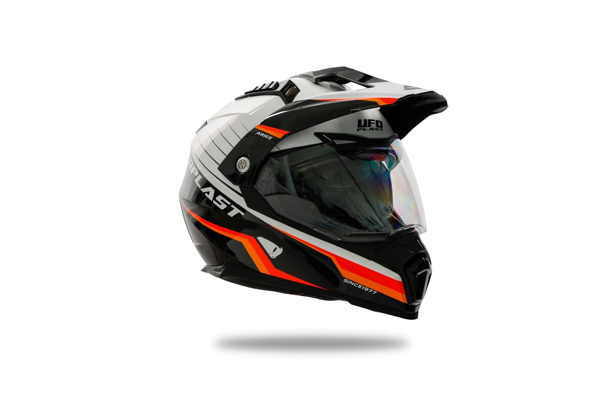 Casco motocross Aries nero e bianco - Caschi - HE13500-WK - Ufo Plast