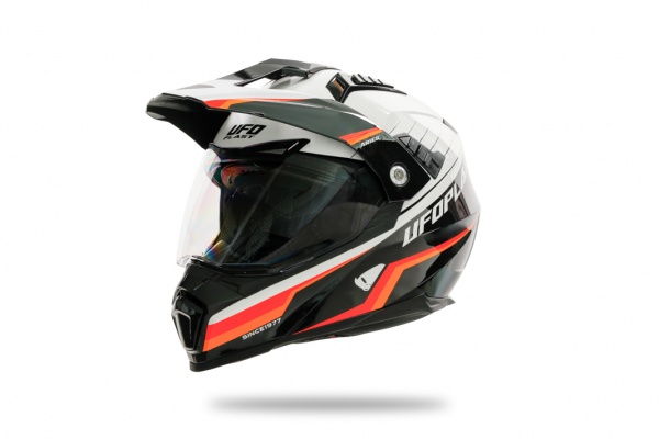 Casco motocross Aries nero e bianco - Caschi - HE13500-WK - Ufo Plast