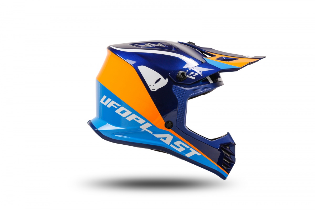 Casco motocross Korey da bambino blu e arancione - Caschi - HE13600-CF - Ufo Plast