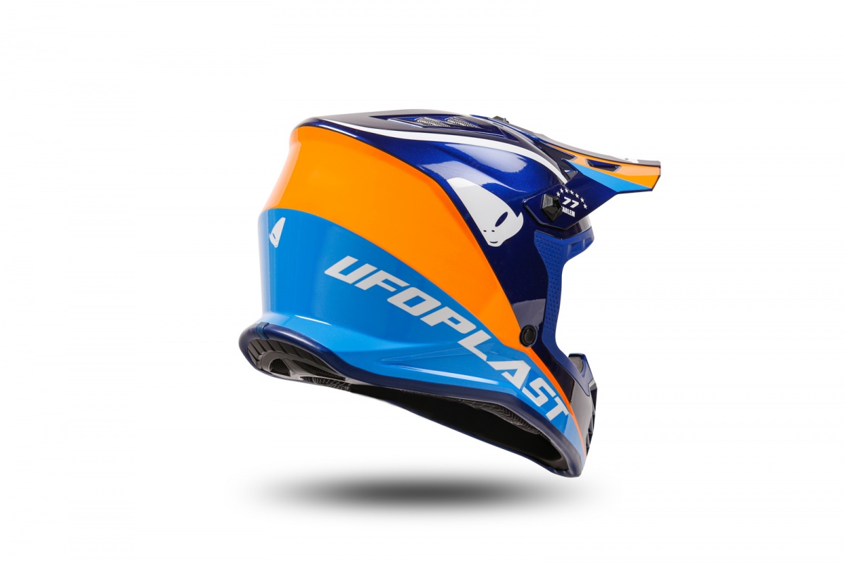 Casco motocross Korey da bambino blu e arancione - Caschi - HE13600-CF - Ufo Plast