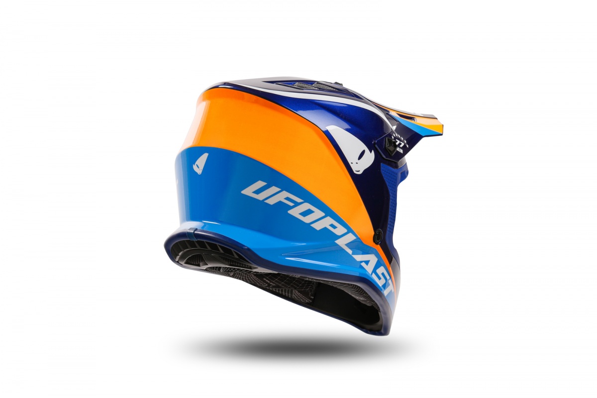 Casco motocross Korey da bambino blu e arancione - Caschi - HE13600-CF - Ufo Plast