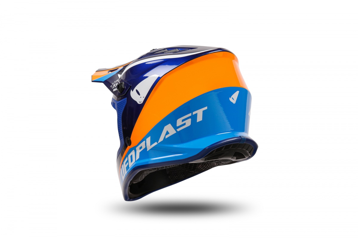 Casco motocross Korey da bambino blu e arancione - Caschi - HE13600-CF - Ufo Plast