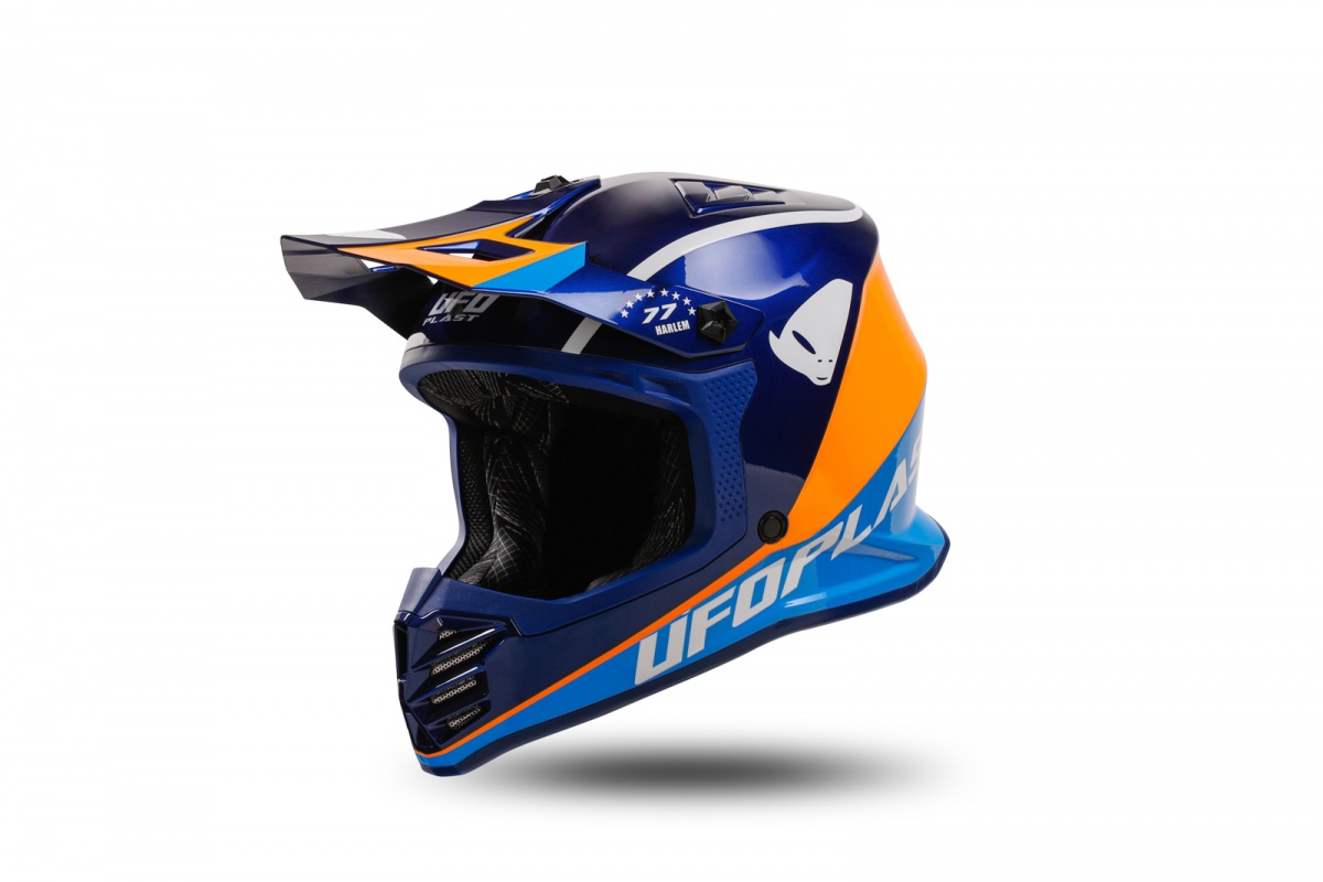 Casco motocross Korey da bambino blu e arancione - Caschi - HE13600-CF - Ufo Plast