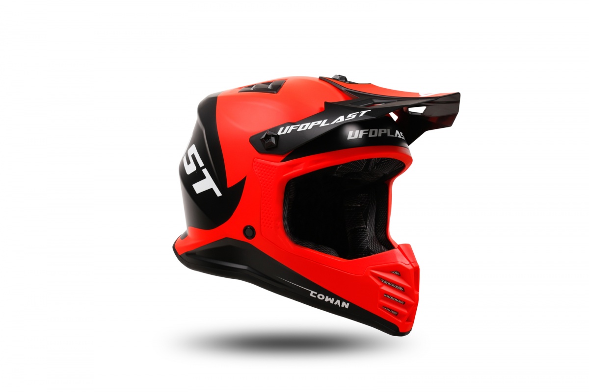 Casco motocross Korey da bambino nero e rosso - Caschi - HE13600-KB - Ufo Plast