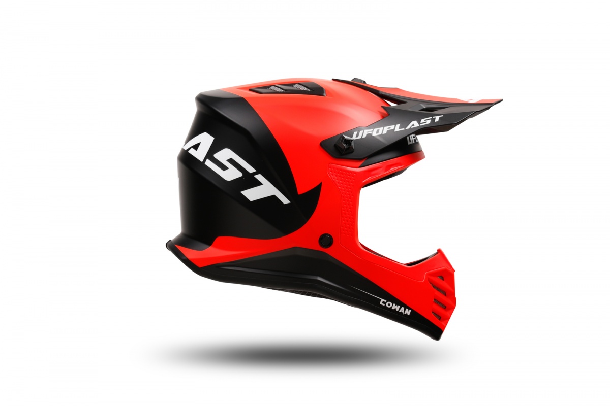 Casco motocross Korey da bambino nero e rosso - Caschi - HE13600-KB - Ufo Plast