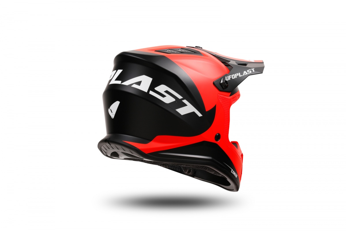 Casco motocross Korey da bambino nero e rosso - Caschi - HE13600-KB - Ufo Plast