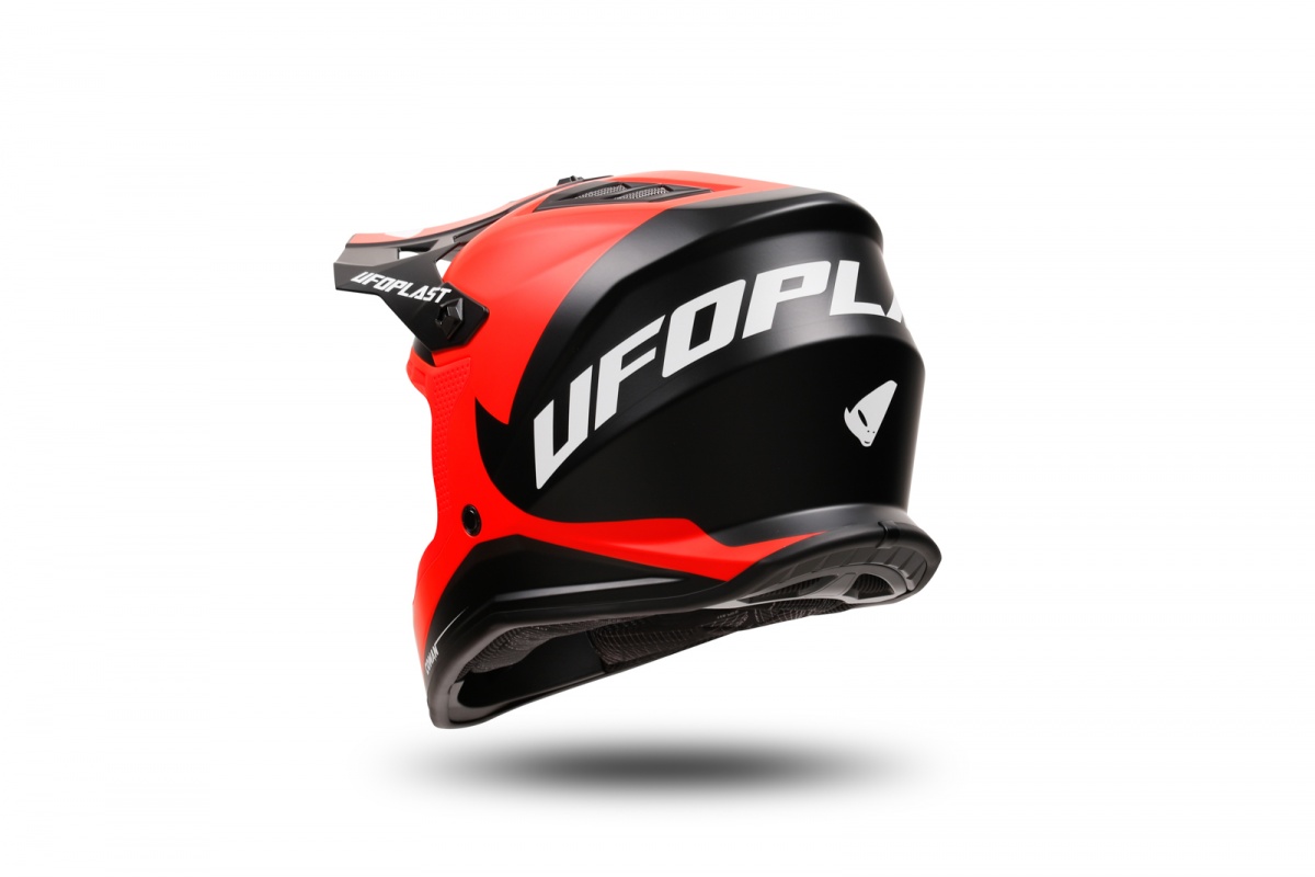 Casco motocross Korey da bambino nero e rosso - Caschi - HE13600-KB - Ufo Plast