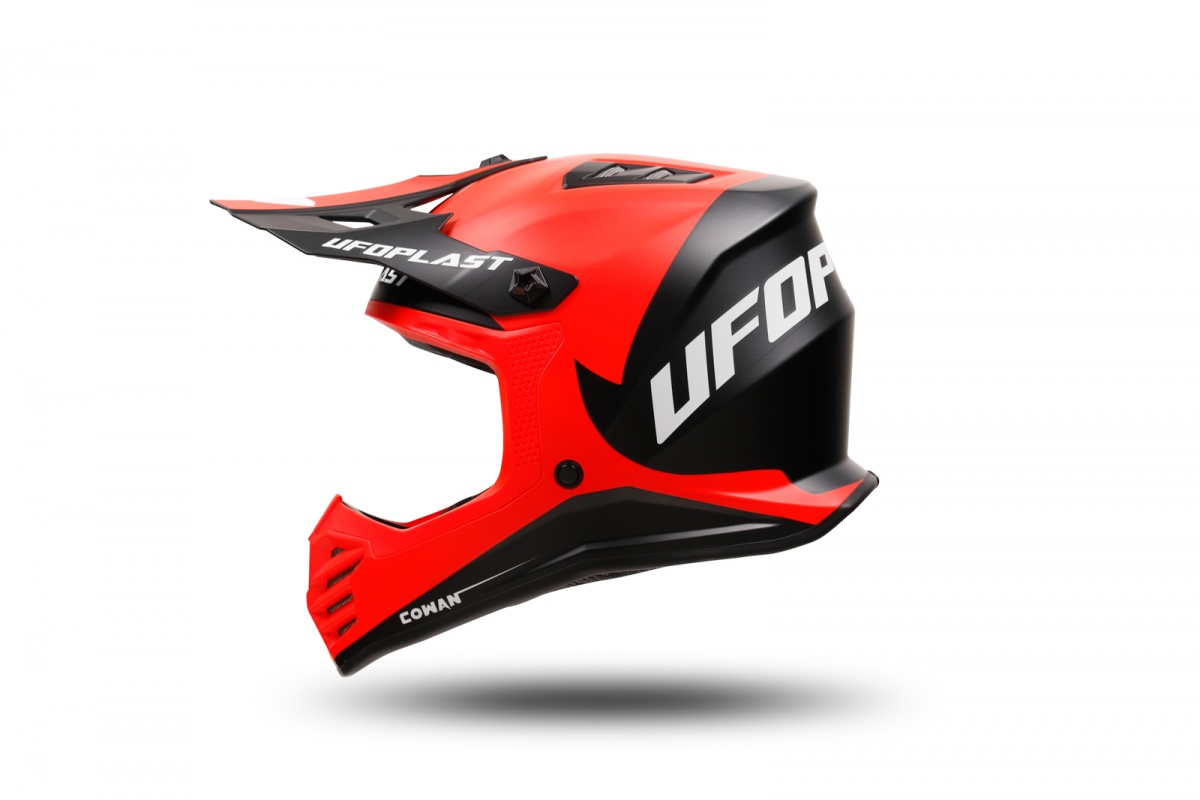 Casco motocross Korey da bambino nero e rosso - Caschi - HE13600-KB - Ufo Plast