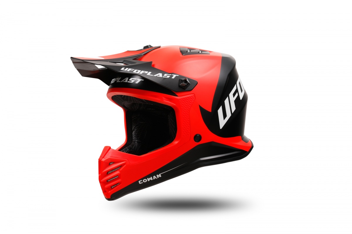 Casco motocross Korey da bambino nero e rosso - Caschi - HE13600-KB - Ufo Plast