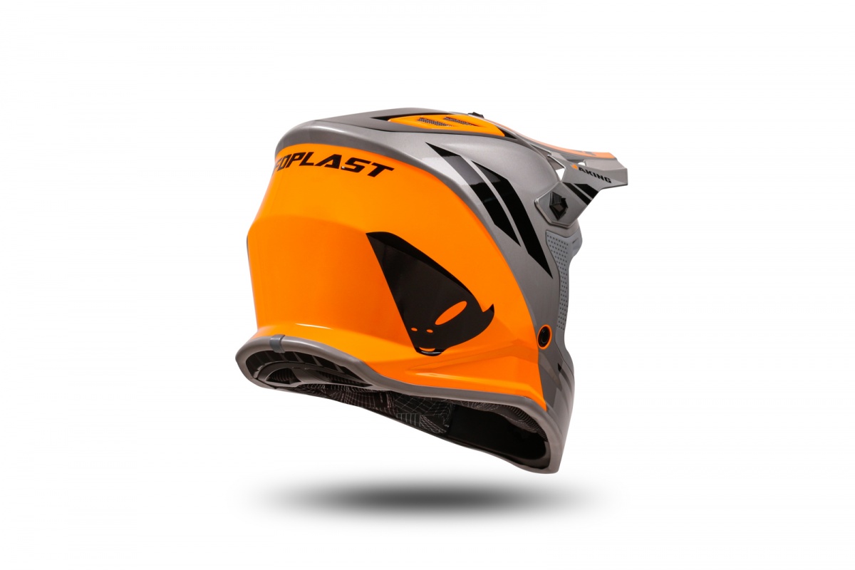 Casco motocross Korey da bambino grigio e arancione - Caschi - HE13600-EF - Ufo Plast