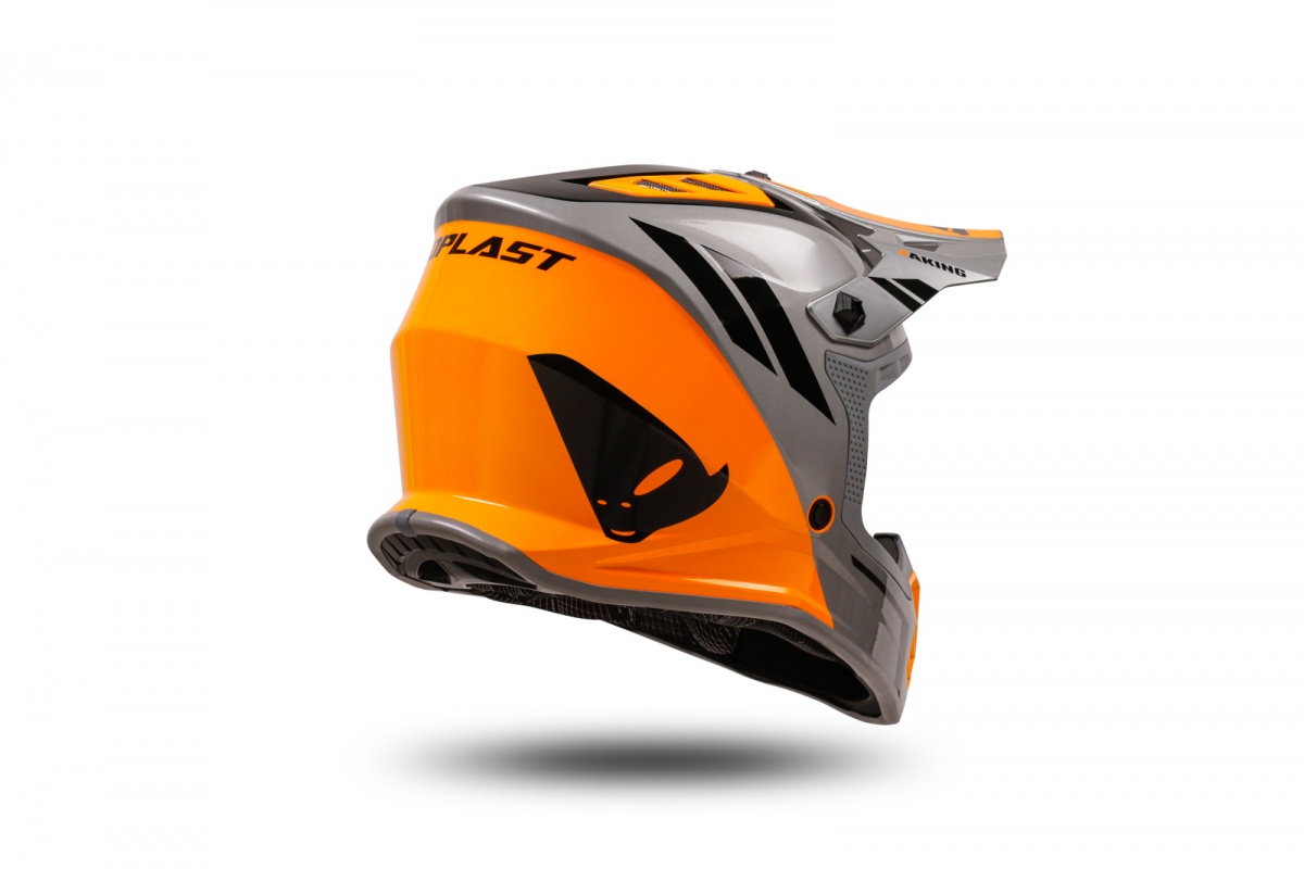 Casco motocross Korey da bambino grigio e arancione - Caschi - HE13600-EF - Ufo Plast