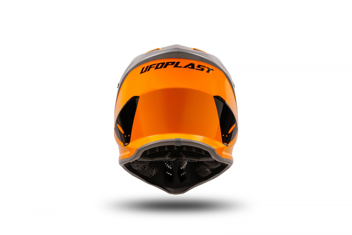 Casco motocross Korey da bambino grigio e arancione - Caschi - HE13600-EF - Ufo Plast