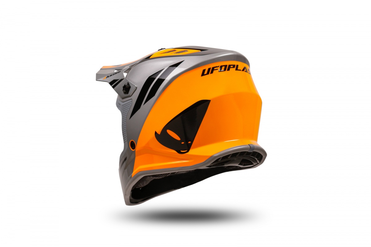 Casco motocross Korey da bambino grigio e arancione - Caschi - HE13600-EF - Ufo Plast