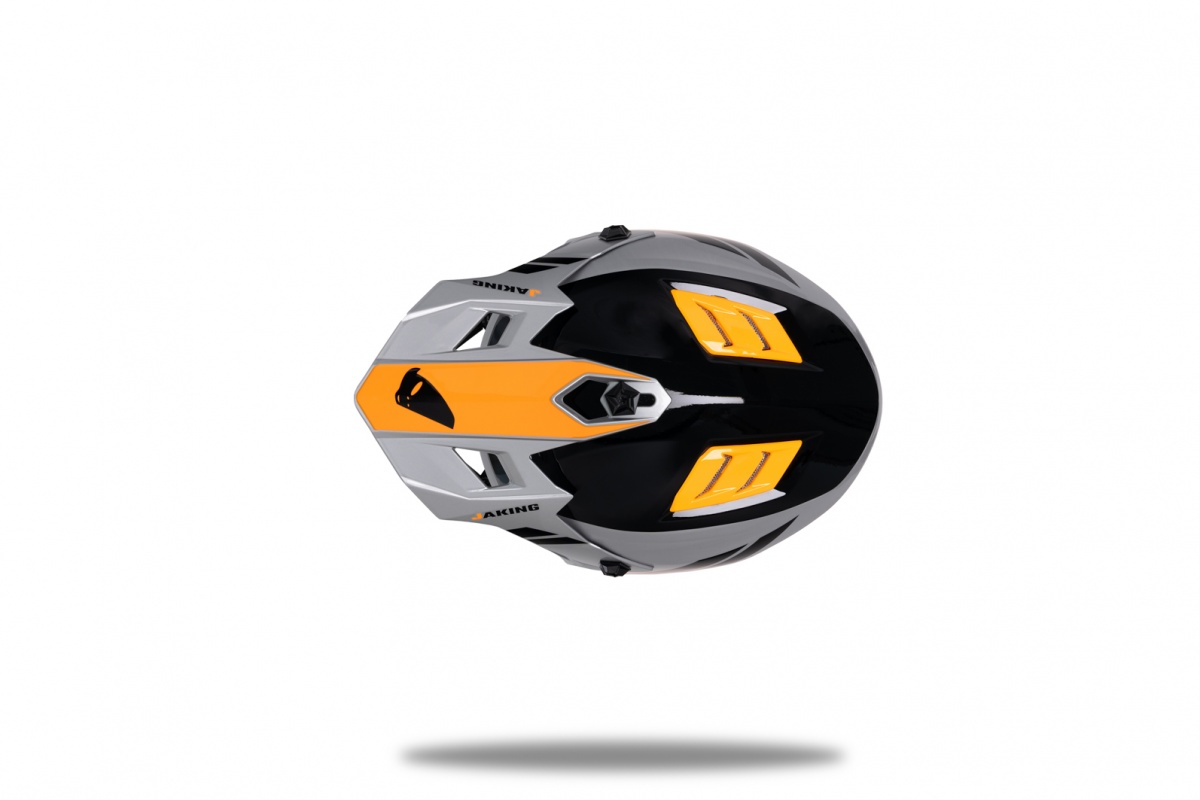 Casco motocross Korey da bambino grigio e arancione - Caschi - HE13600-EF - Ufo Plast