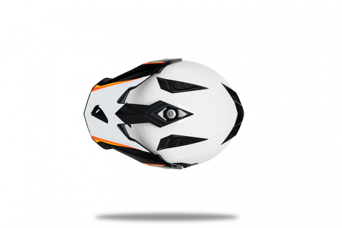 Casco motocross Aries nero e bianco - Caschi - HE13500-WK - Ufo Plast