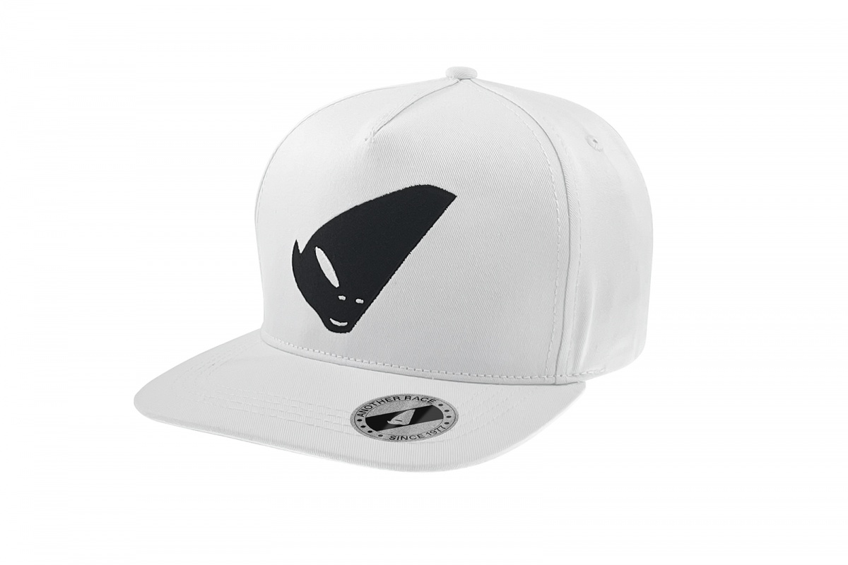 Cappellino bianco con logo alieno nero - Cappellini - HA13001-W - Ufo Plast