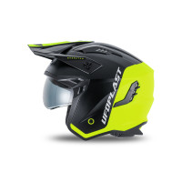 Casco cross Jet Sheratan giallo fluo e nero