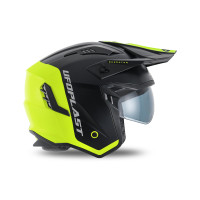 Casco cross Jet Sheratan giallo fluo e nero