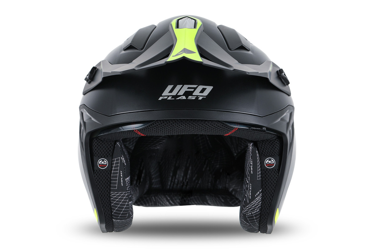 Casco cross Jet Sheratan giallo fluo e nero