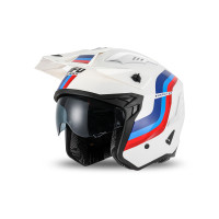 Casco cross Jet Sheratan bianco, rosso, blu