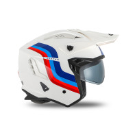 Casco cross Jet Sheratan bianco, rosso, blu