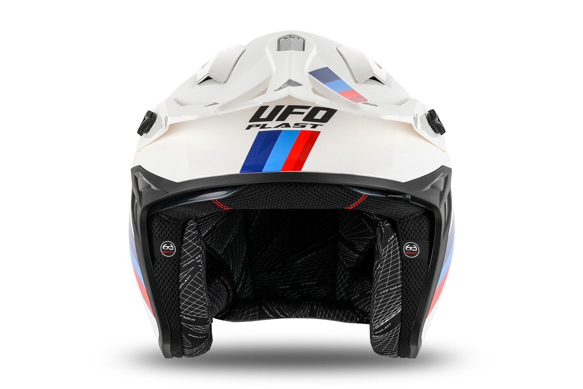 Casco cross Jet Sheratan bianco, rosso, blu