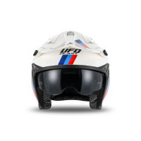 Casco cross Jet Sheratan bianco, rosso, blu