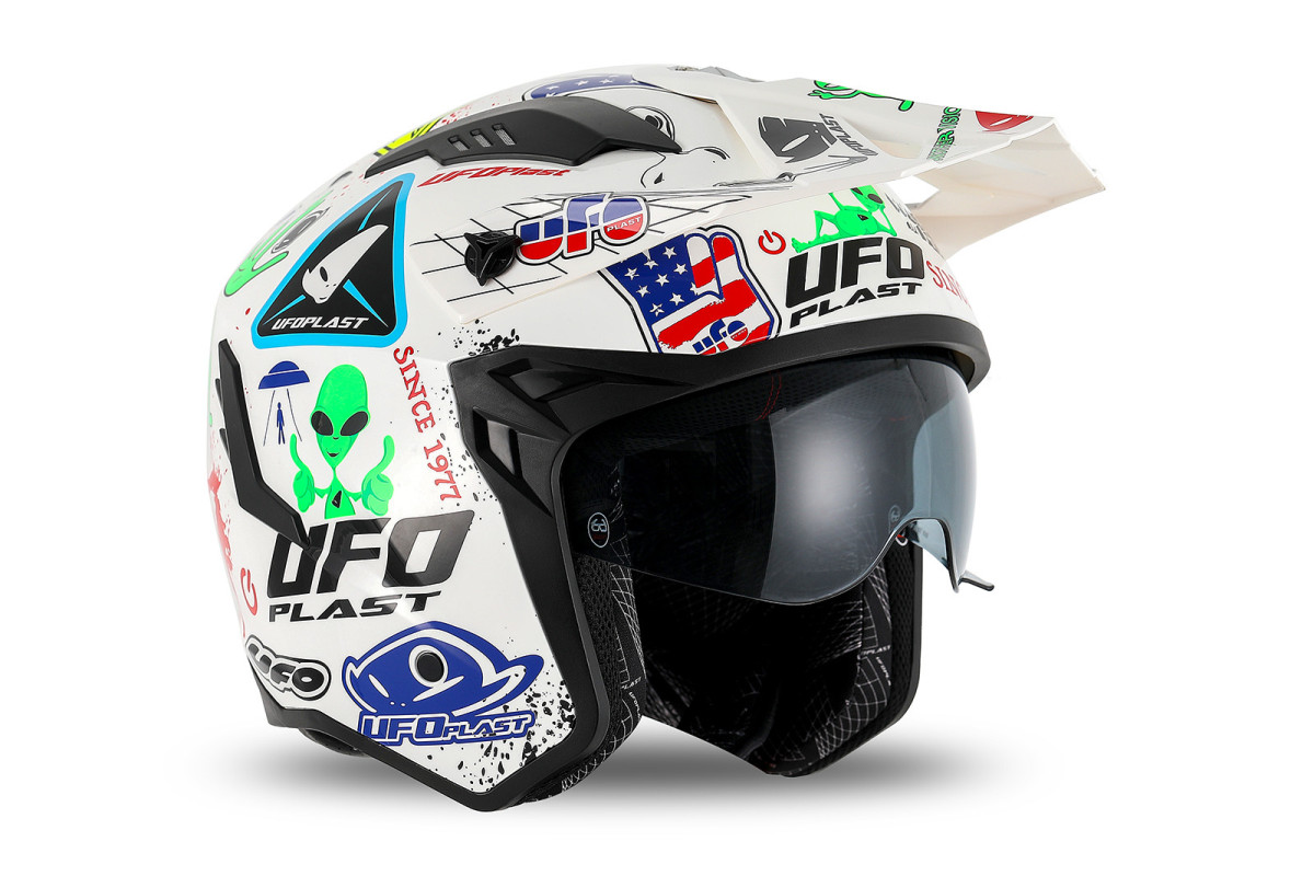 Casco cross Jet Sheratan bianco